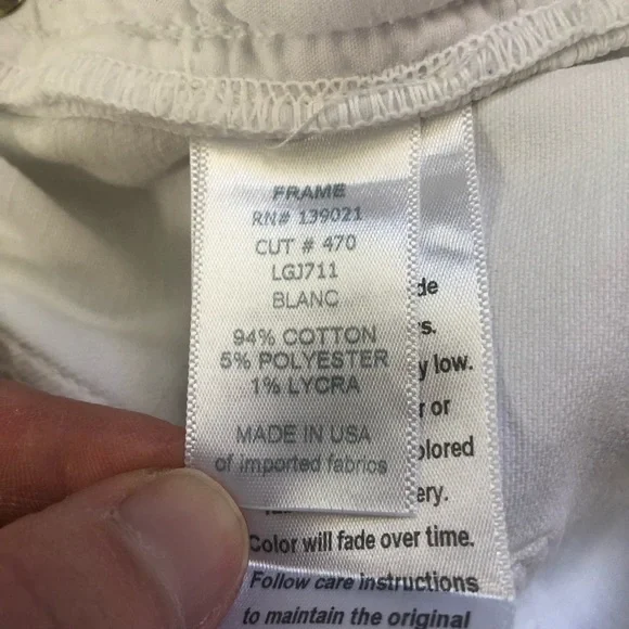 Frame White Skinny Jeans - Size 25 - Picture 6 of 11